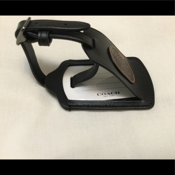 Coach leather luggage tag - Picture 3 of 3